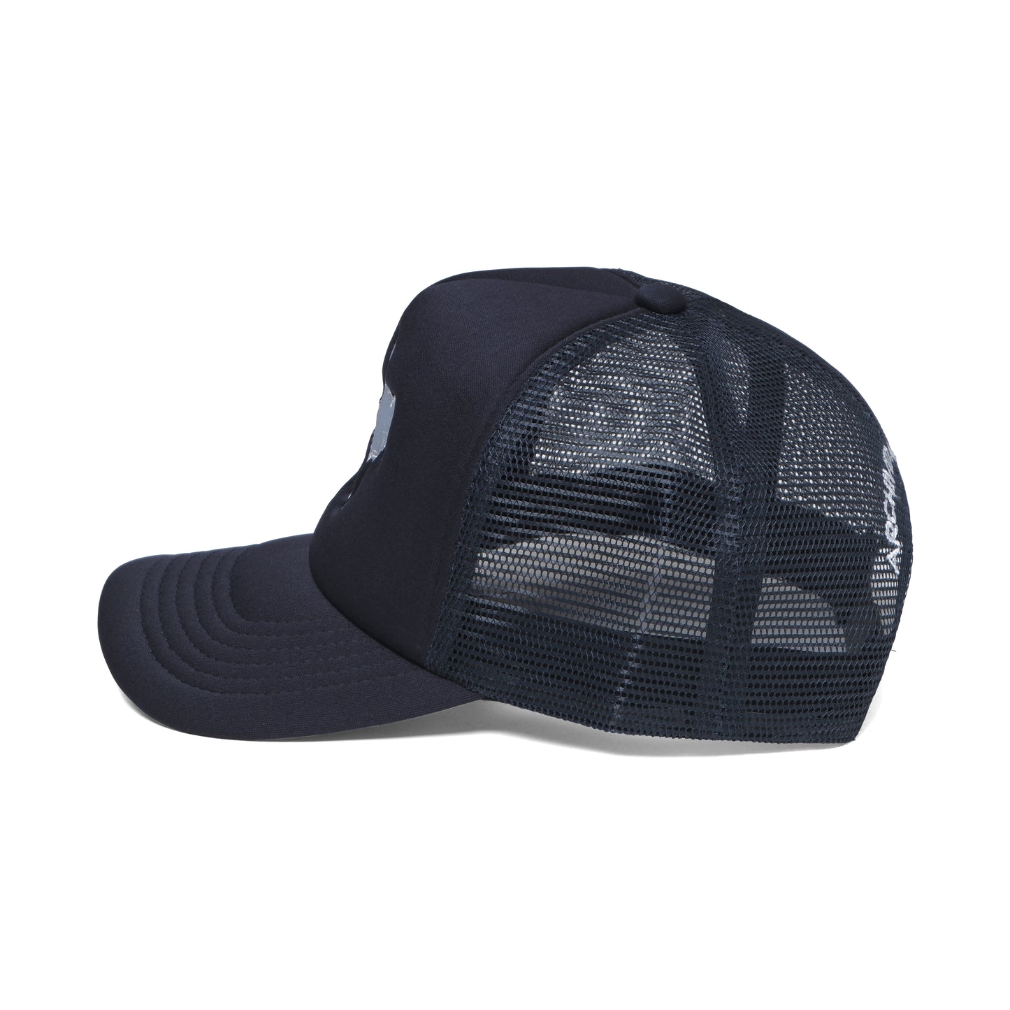 Mustang Trucker Hat Navy/White Stitch